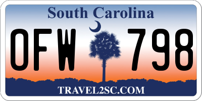 SC license plate OFW798