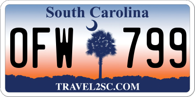 SC license plate OFW799