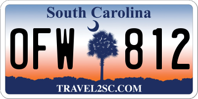 SC license plate OFW812