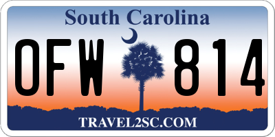 SC license plate OFW814