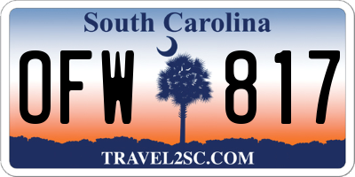 SC license plate OFW817