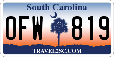 SC license plate OFW819