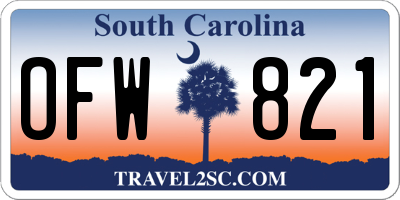 SC license plate OFW821