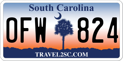 SC license plate OFW824