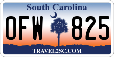SC license plate OFW825