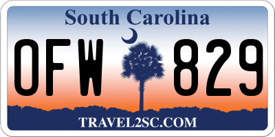 SC license plate OFW829