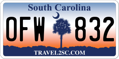 SC license plate OFW832