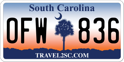 SC license plate OFW836