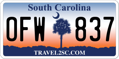 SC license plate OFW837