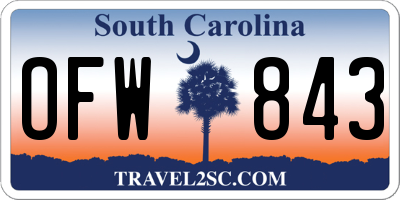 SC license plate OFW843