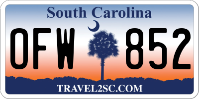 SC license plate OFW852