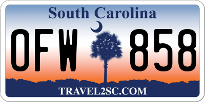 SC license plate OFW858