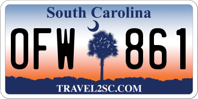 SC license plate OFW861