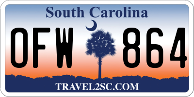 SC license plate OFW864