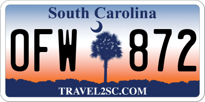 SC license plate OFW872