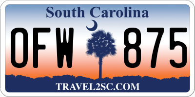 SC license plate OFW875