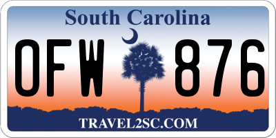 SC license plate OFW876