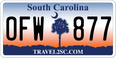 SC license plate OFW877