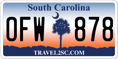 SC license plate OFW878