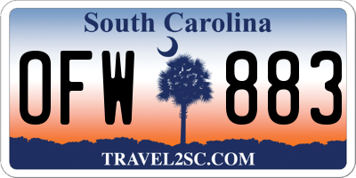 SC license plate OFW883