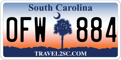 SC license plate OFW884