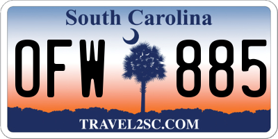 SC license plate OFW885