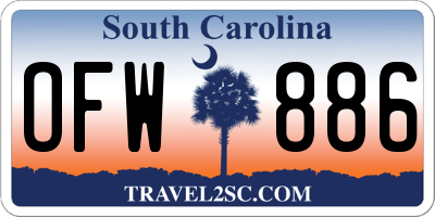 SC license plate OFW886