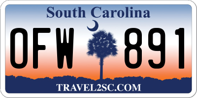 SC license plate OFW891
