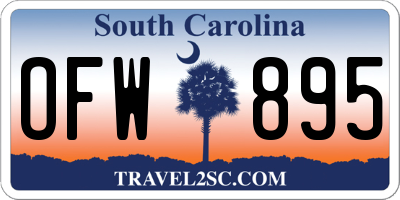 SC license plate OFW895