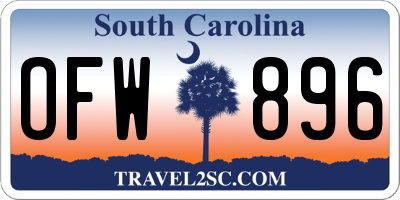 SC license plate OFW896