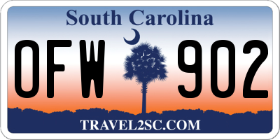 SC license plate OFW902
