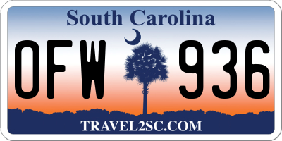 SC license plate OFW936