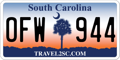 SC license plate OFW944