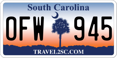 SC license plate OFW945