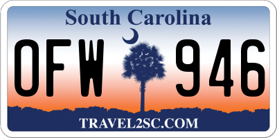 SC license plate OFW946