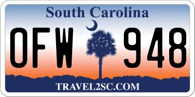 SC license plate OFW948