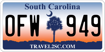 SC license plate OFW949