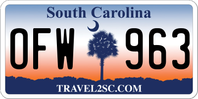 SC license plate OFW963