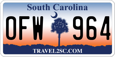 SC license plate OFW964
