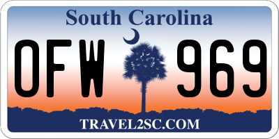 SC license plate OFW969