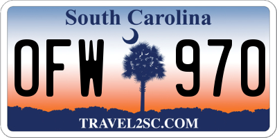 SC license plate OFW970