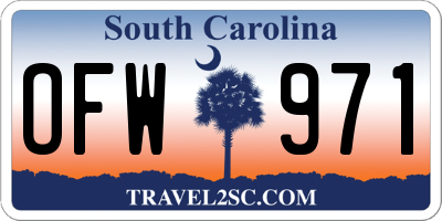 SC license plate OFW971