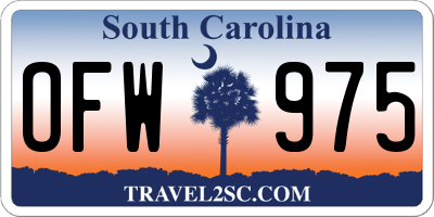SC license plate OFW975