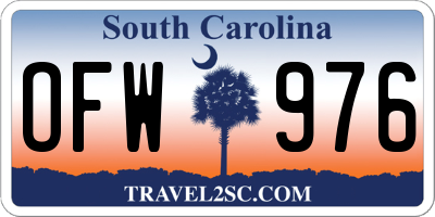 SC license plate OFW976