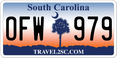 SC license plate OFW979