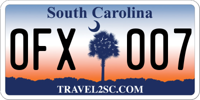 SC license plate OFX007