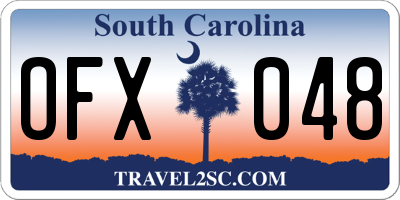 SC license plate OFX048
