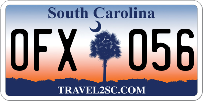 SC license plate OFX056