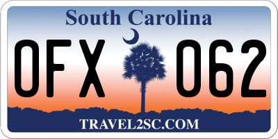 SC license plate OFX062