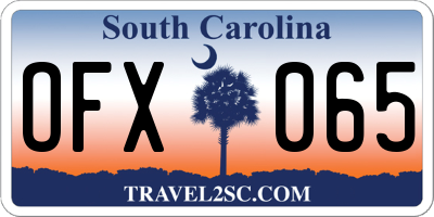 SC license plate OFX065